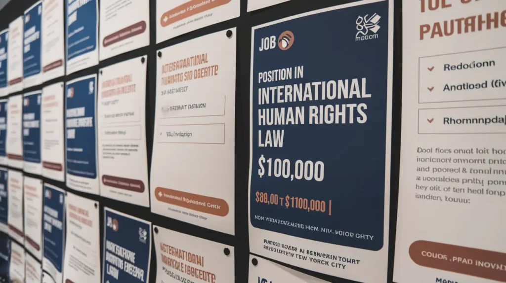 international human rights law salary